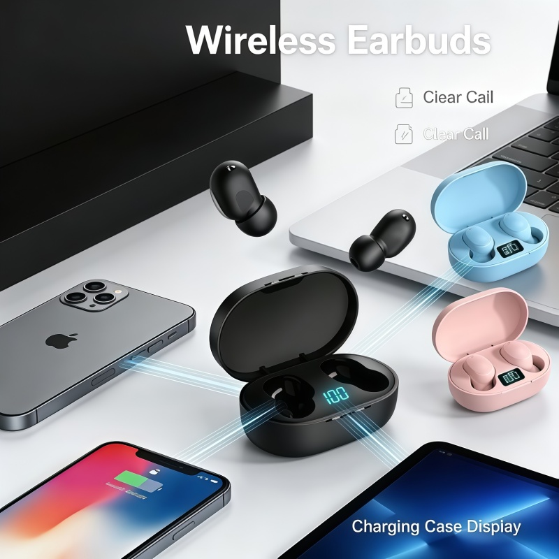Bluetooth Earphone Tws - Słuchawki Bluetooth TWS E6S 2026, bezprzewodowe
