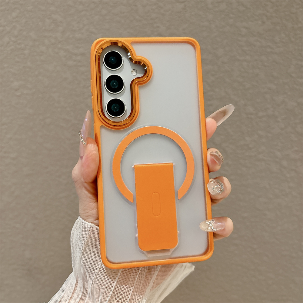 Phone Accessories Stand - Luksusowe Matowe Etui z Magnetycznym Stojakiem