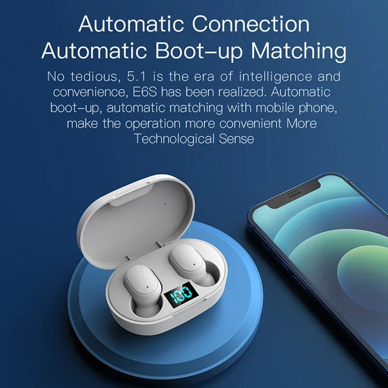 Słuchawki Bluetooth TWS E6S 20 – Bluetooth Earphone Tws recenzja i cena